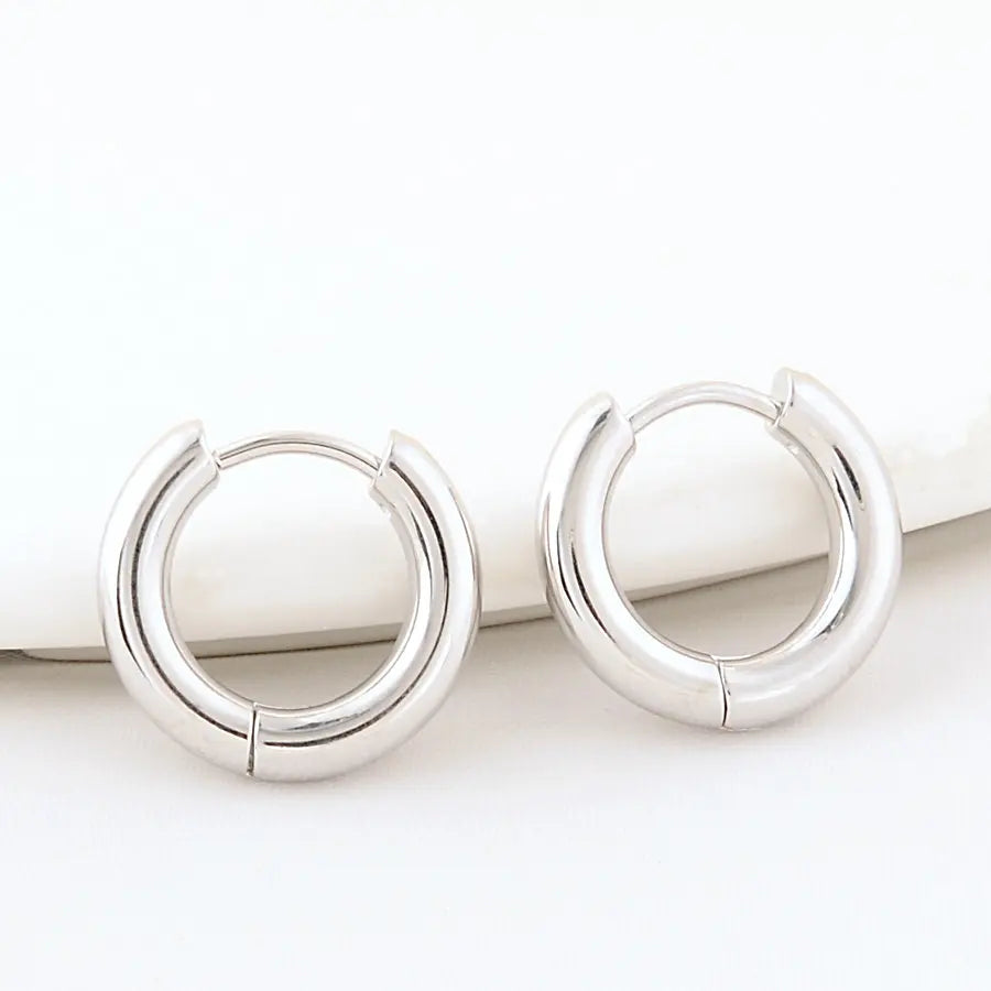 16MM 18MM 20MM 14K Gold Color Stainless Steel Round Earrings Hoops High Quality Jewelry Making Supplies Diy Findings Accessories