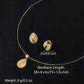 316L Stainless Steel Pendant Necklace18K Gold Plated Fashion Jewelry Individualistic Waterproof Holiday Jewelry Accessories