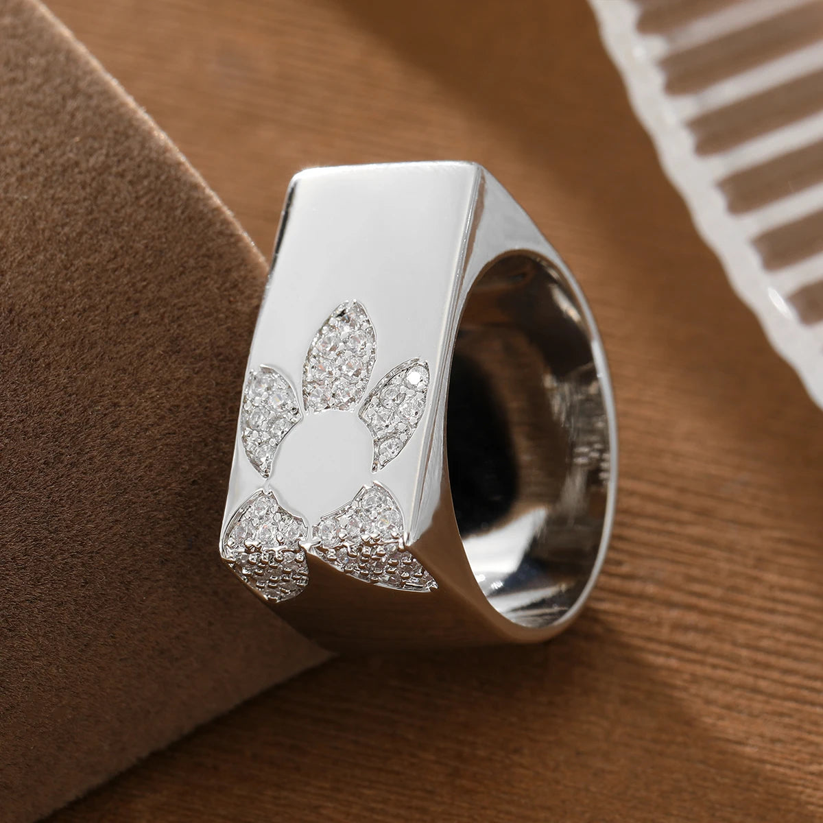 Silver Blossom Statement Ring