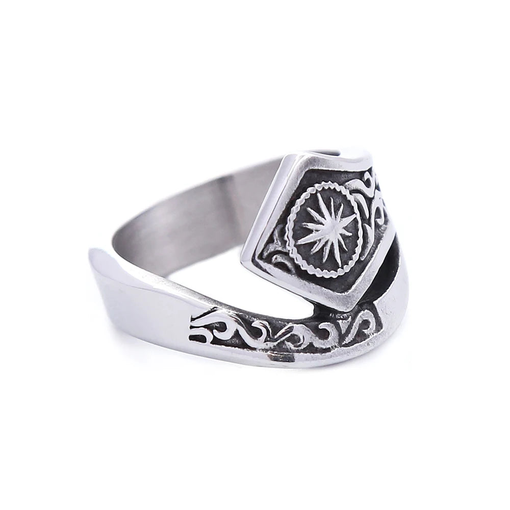 Fashion 316L Stainless Steel Simple Rings For Men Women Punk Hip Hop Square Band Flat Top Signet Ring Charm Party Jewelry Gifts