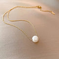 316L Stainless Steel Elegant One Pearl Necklace Female Minimalist Temperament   Jewelry Customize Wedding