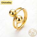 18K Gold Plated Luxury Exquisite Beaded Ring, a Fine Gift for Women, Wedding Party Accessories